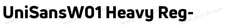 UniSansW01 Heavy Reg字体转换